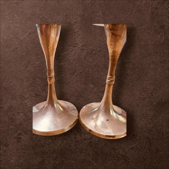 French Brass Candle Holders, France, 1960s, Set of 2 - Picture 10 of 12